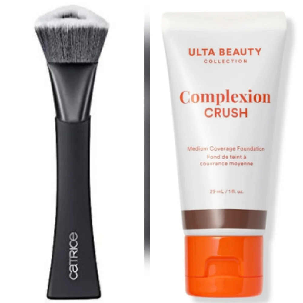 Ulta Beauty Complexion Crush Foundation & Catrice Triangle Artist Makeup Brush